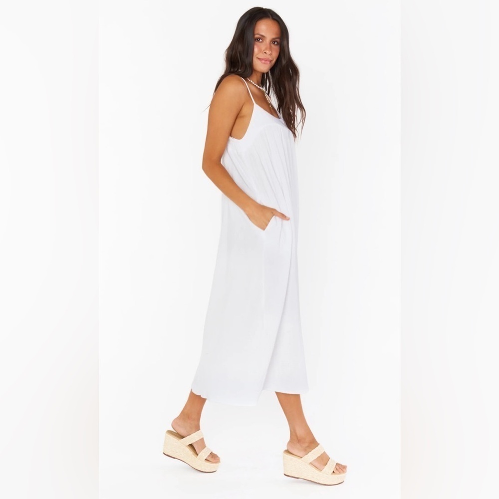 Show Me Your Mumu Oasis Midi Dress White Gauze Size XL - Picture 5 of 12